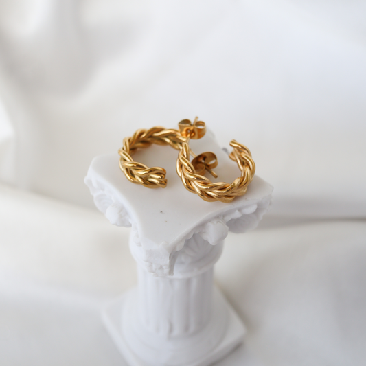 Double Twisted Hoop Earrings