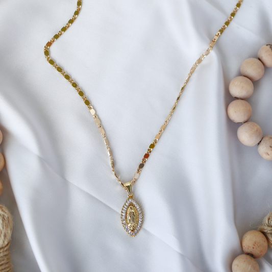 Lupe Virgin Mary Pendant Necklace