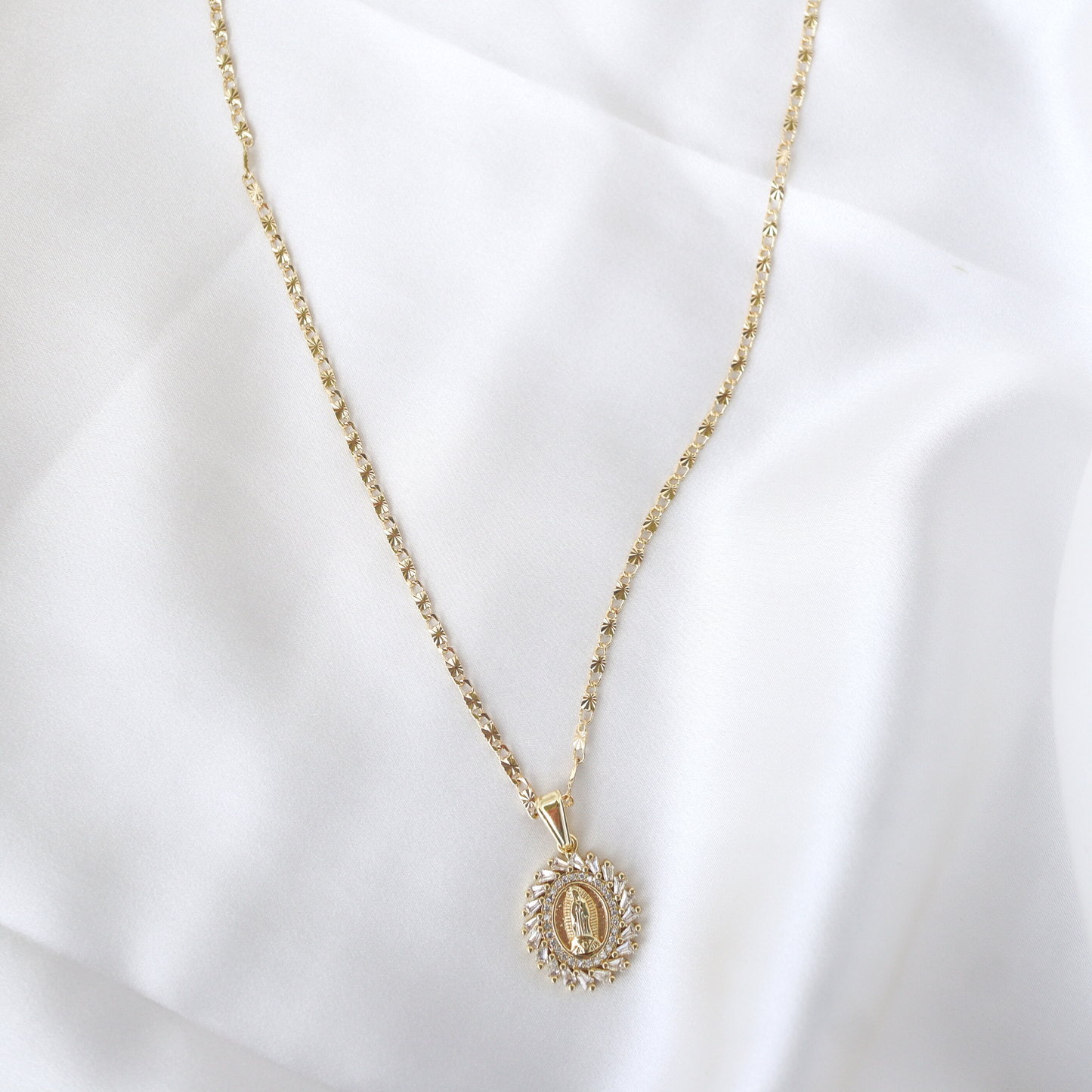 Elizabeth Virgin Mary Pendant Necklace