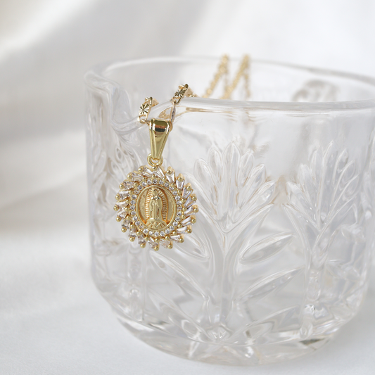 Elizabeth Virgin Mary Pendant Necklace