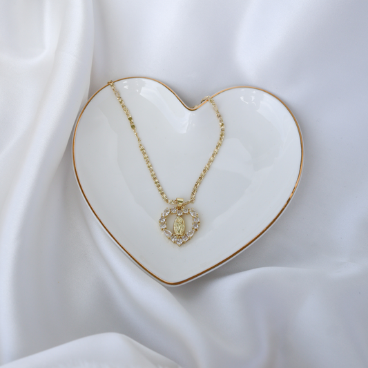 Corazón Virgencita Pendant Necklace